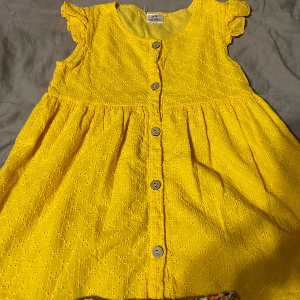 Yellow Floral Kids‎ Matching Set